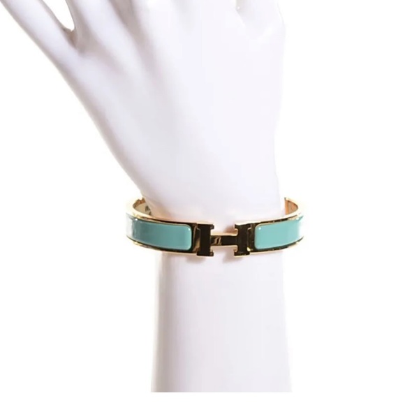 Hermes Clic H Bracelet - Blue, 18K
Rose Gold-Plated Bangle, Bracelet - Picture 10 of 16